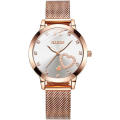 OLEVS Marque Acier Maille Femmes Quartz Montre-Bracelet Pas Cher Prix Bas MOQ OEM Logo Montre Pour Les Femmes